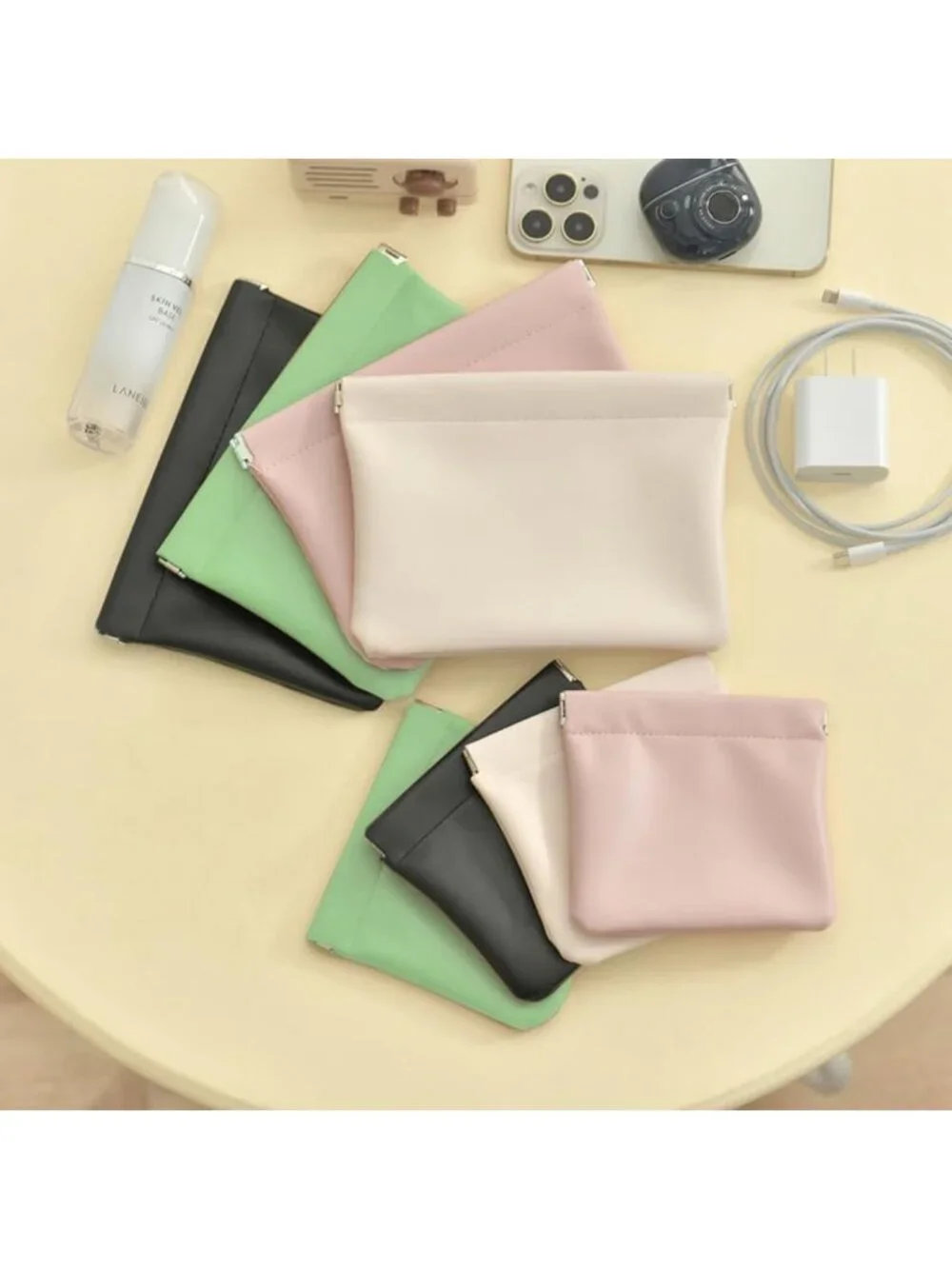 4 PCS Mini Cosmetic Bags for Purse - Small Makeup Pouches & Coin Holders